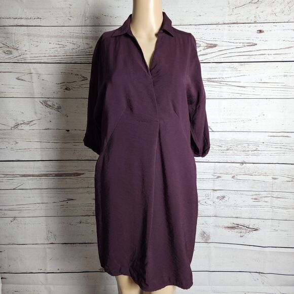 Whistles Dresses & Skirts - Whistles Deep Plum Shirt Dress Size XS